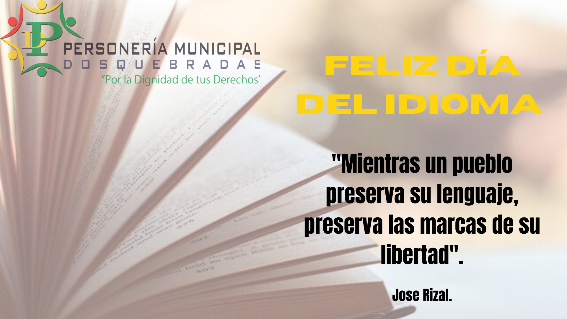 FELIZ DIA DEL IDIOMA